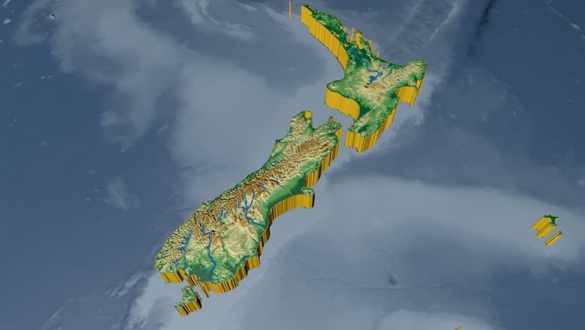 Mapa 3d zeelanda berria