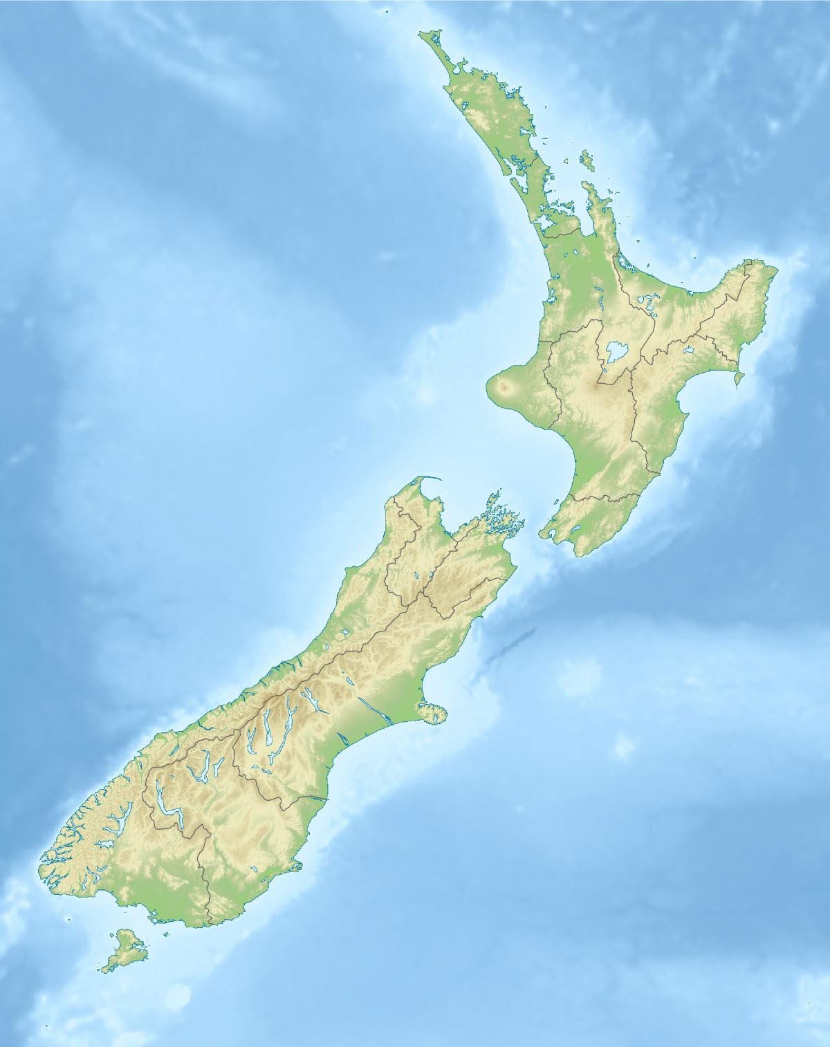 zeelanda berria ezaugarri fisiko mapa