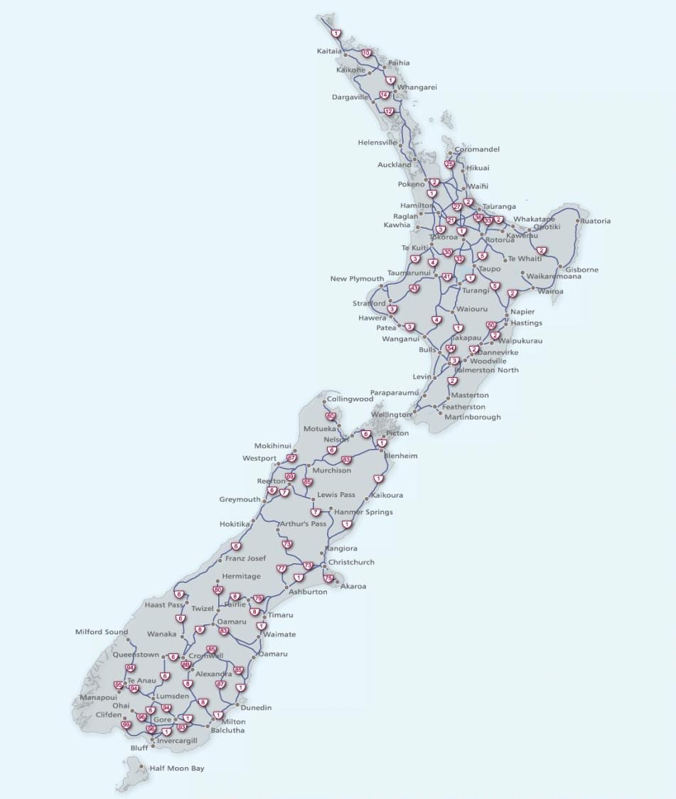 Mapa zeelanda berria gidatzeko
