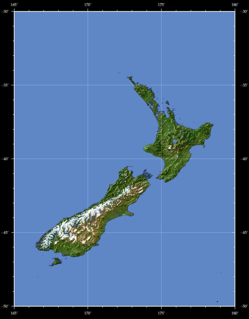 zeelanda berria lurra mapa