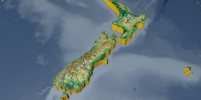 Mapa 3d zeelanda berria