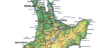 Mapa eskia zeelanda berriko north island