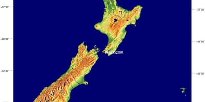 Zeelanda berriko lur mapa