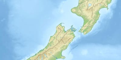 Zeelanda berria ezaugarri fisiko mapa