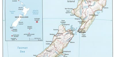 Zeelanda berria ibaien mapa
