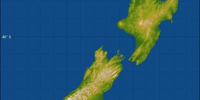 Zeelanda berria altitudea mapa