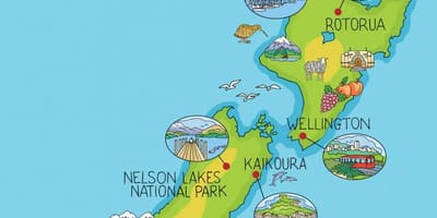 Zeelanda berriko mapa, marrazki bizidunetako