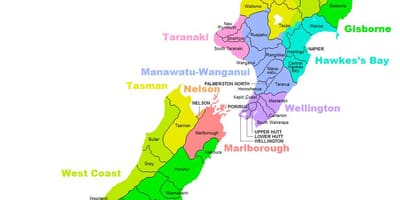 Mapa politikoa australia eta zeelanda berria