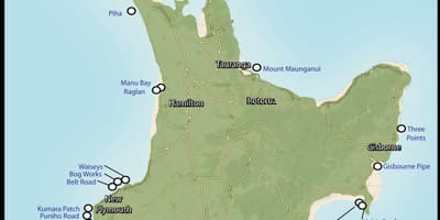 Mapa zeelanda berria surf