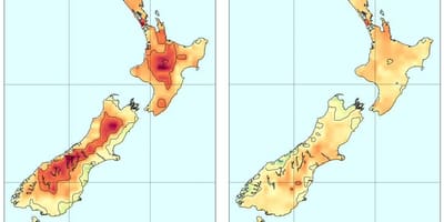 Mapa zeelanda berria tenperatura