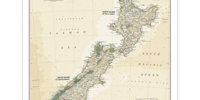 National geographic zeelanda berria mapa