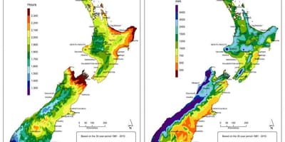Mapa zeelanda berria klima