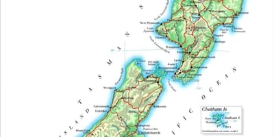Zeelanda berria mendikate mapa